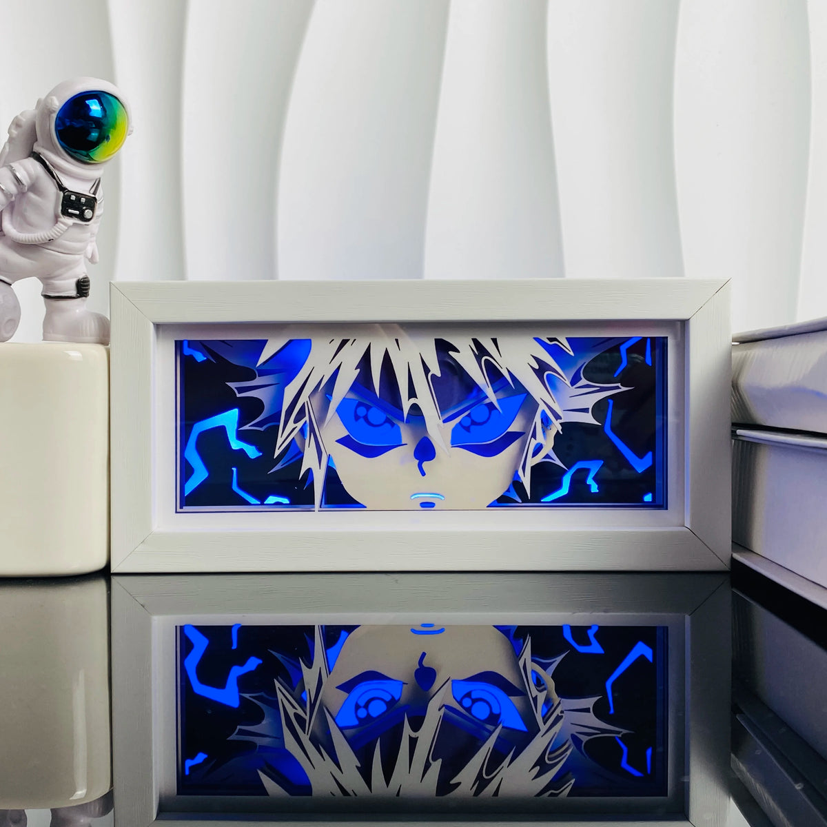 Anime Light Box Paper Cut Shadow Lightbox Wood Frame Nightlight for Child Bedroom Decor Led Night Light 3D Desk Lamp Gifts