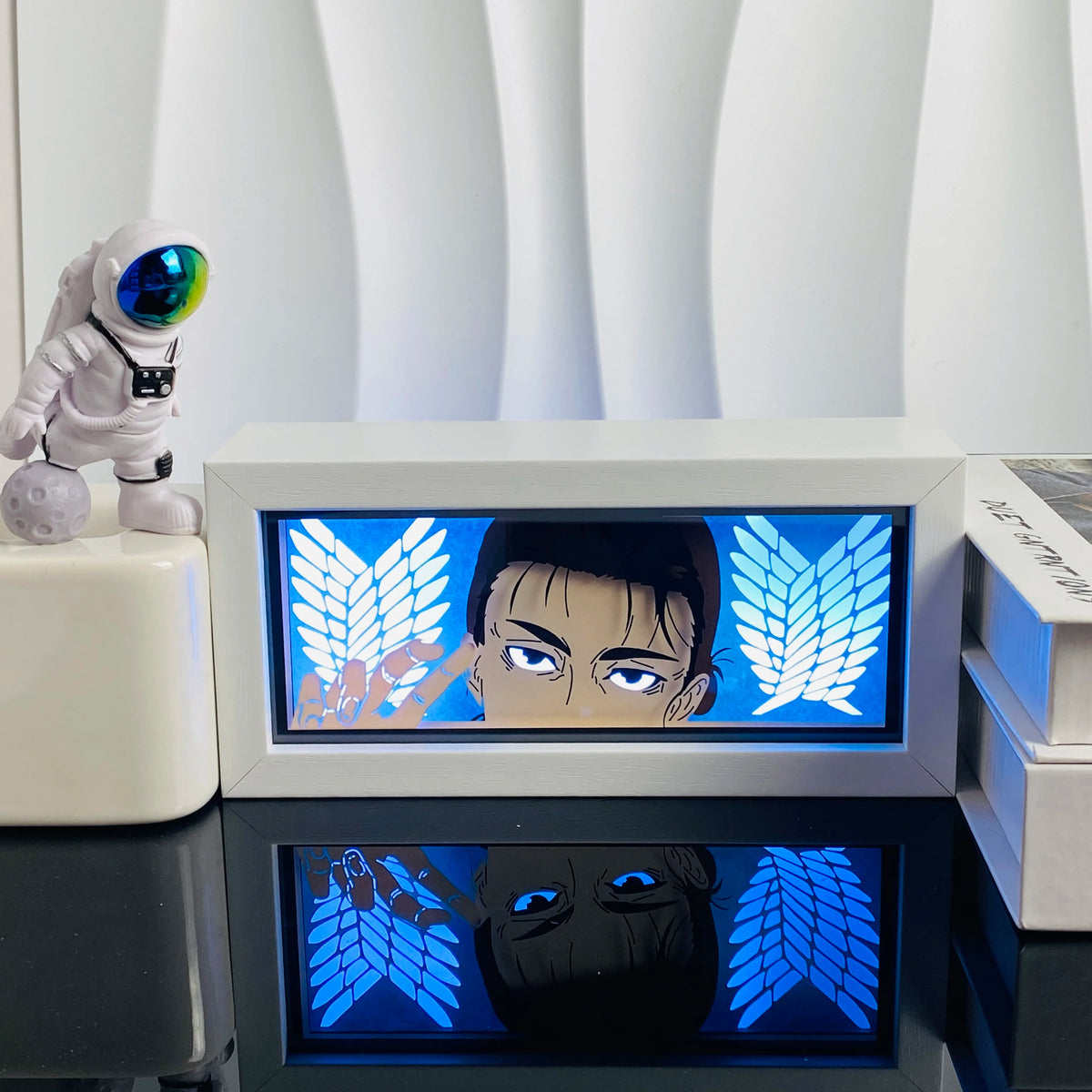 Anime Light Box Paper Cut Shadow Lightbox Wood Frame Nightlight for Child Bedroom Decor Led Night Light 3D Desk Lamp Gifts