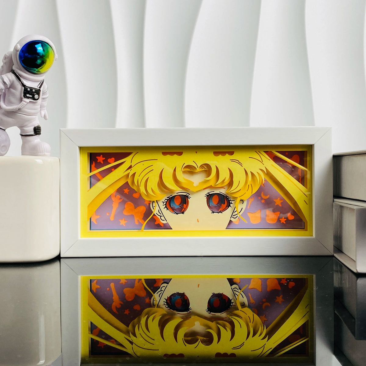 Anime Light Box Paper Cut Shadow Lightbox Wood Frame Nightlight for Child Bedroom Decor Led Night Light 3D Desk Lamp Gifts