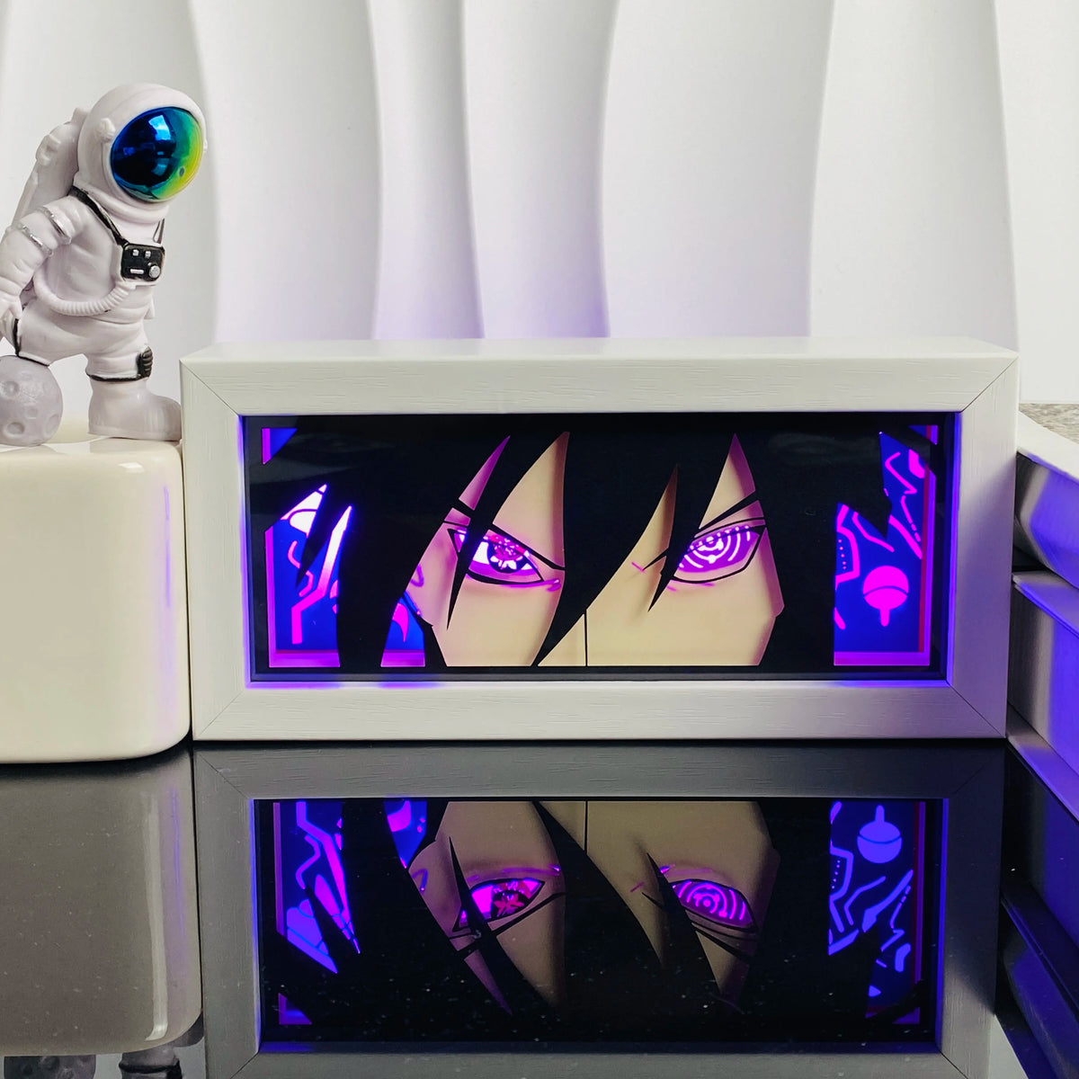 Anime Light Box Paper Cut Shadow Lightbox Wood Frame Nightlight for Child Bedroom Decor Led Night Light 3D Desk Lamp Gifts