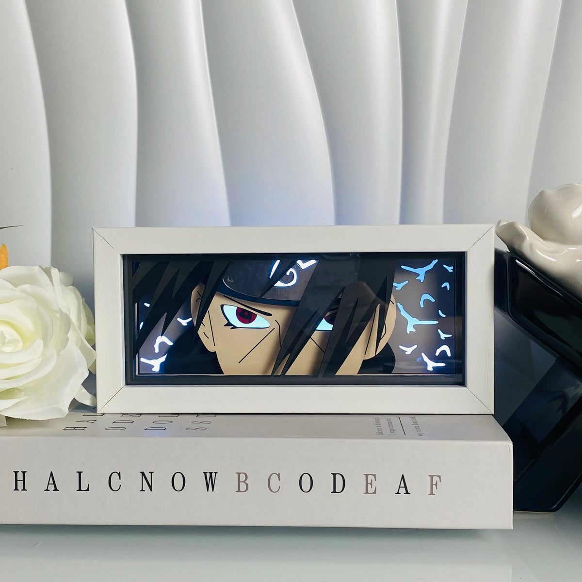 Anime Light Box Paper Cut Shadow Lightbox Wood Frame Nightlight for Child Bedroom Decor Led Night Light 3D Desk Lamp Gifts