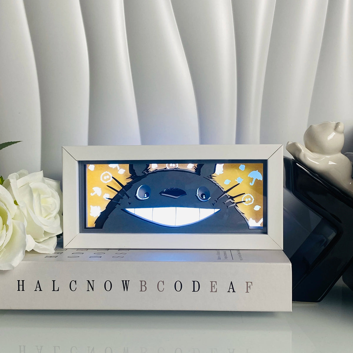 Anime Light Box Paper Cut Shadow Lightbox Wood Frame Nightlight for Child Bedroom Decor Led Night Light 3D Desk Lamp Gifts