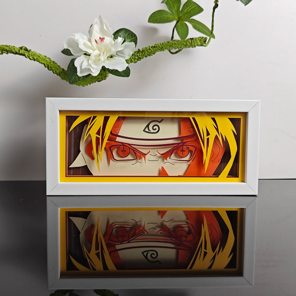 Anime Light Box Paper Cut Shadow Lightbox Wood Frame Nightlight for Child Bedroom Decor Led Night Light 3D Desk Lamp Gifts