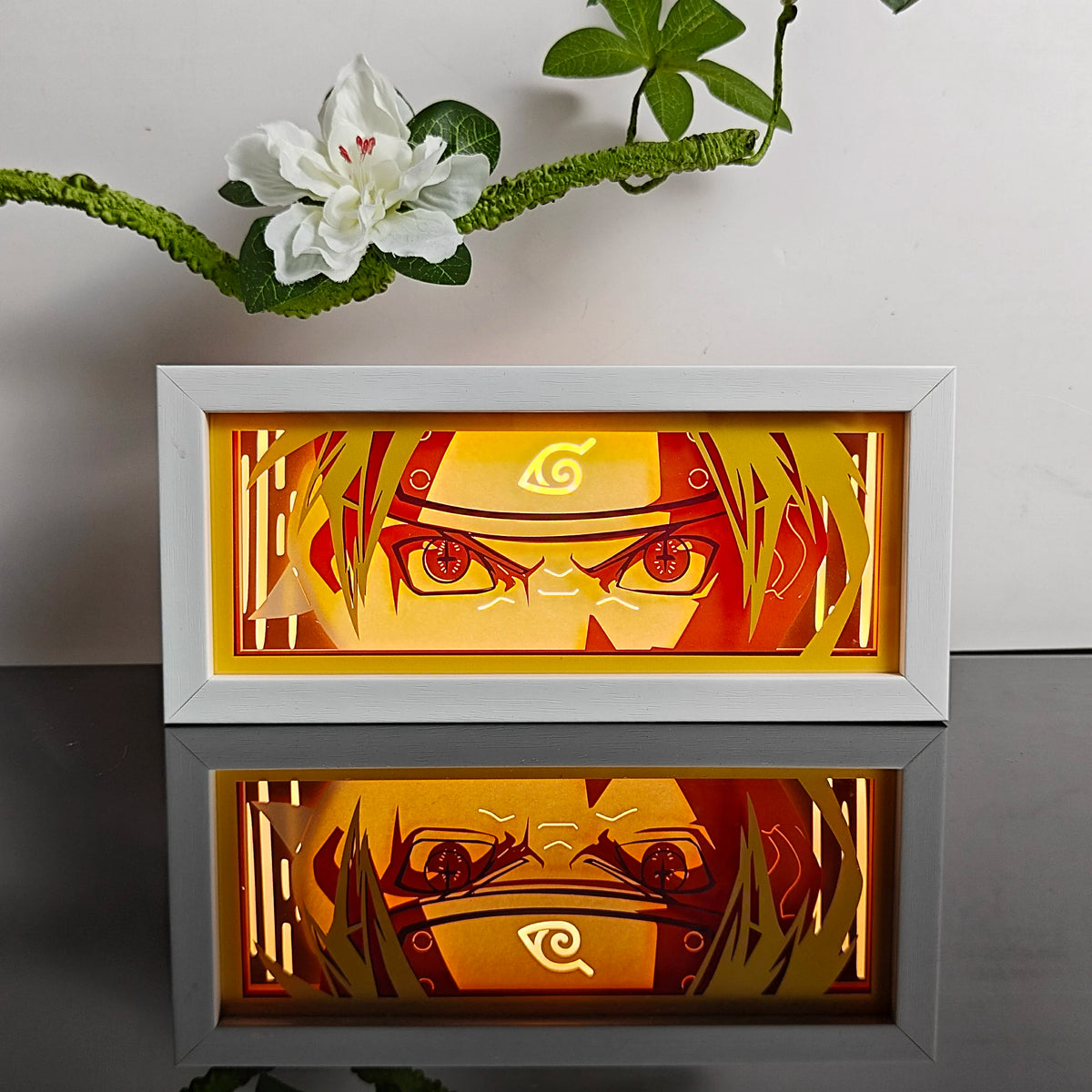 Anime Light Box Paper Cut Shadow Lightbox Wood Frame Nightlight for Child Bedroom Decor Led Night Light 3D Desk Lamp Gifts